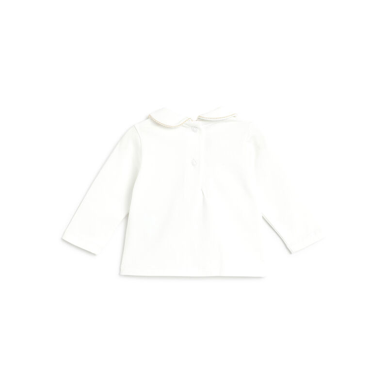 Girls Light Natural Solid T-shirt With Dress image number 2